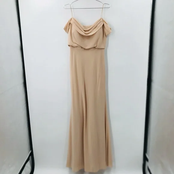 Jenny Yoo Collection Sabine Off The Shoulder Maxi Gown Size 4 - Picture 3 of 16